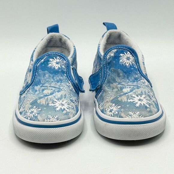 Vans Frozen Winter Theme Aplix Slip On Sneakers - Toddler US 9 - Picture 1 of 12